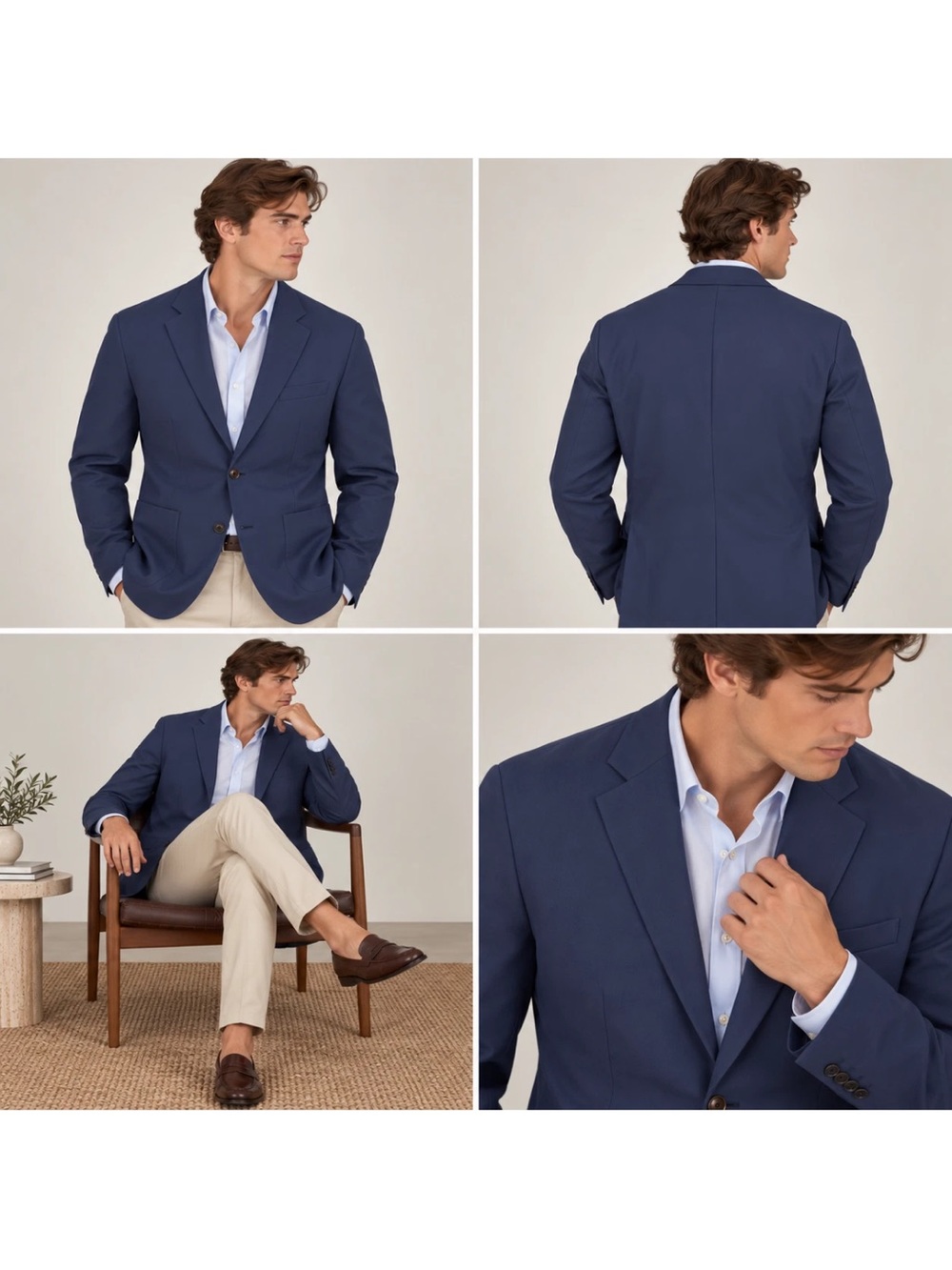 PETER MILLAR Mens XL Bingham Travel Sport Coat Jacket Blazer Blue NEW $398